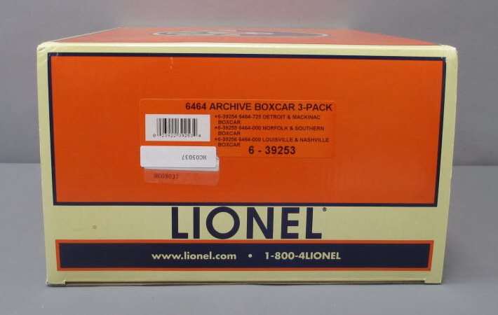 Lionel 6-39253 O Gauge 6464 Archive Boxcars (Set of 3) LN/Box