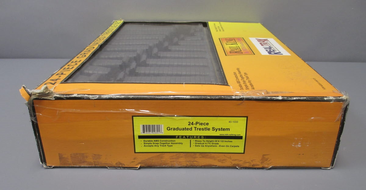 MTH 40-1033 O RealTrax - 24-Piece Graduated Trestle System Set LN/Box