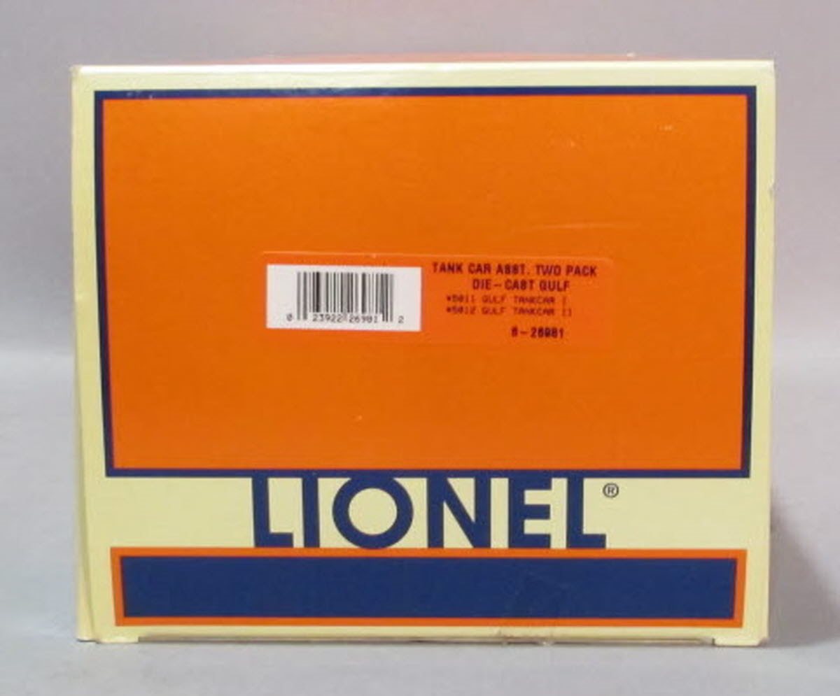 Lionel 6-26981 O Gauge Gulf Die-Cast Tank Car Set LN/Box