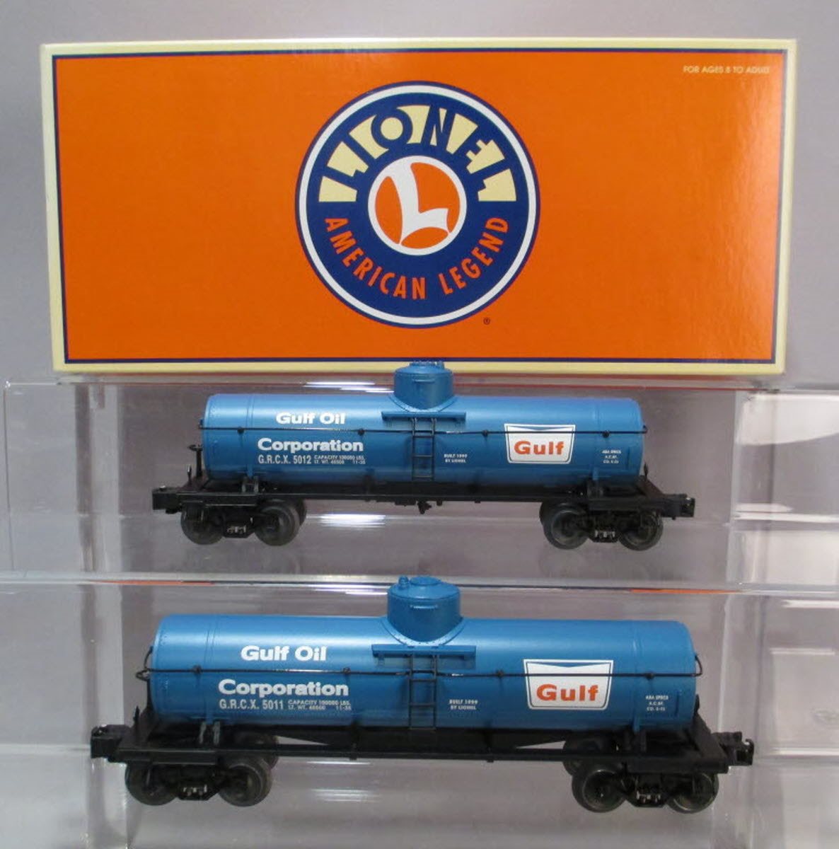 Lionel 6-26981 O Gauge Gulf Die-Cast Tank Car Set LN/Box