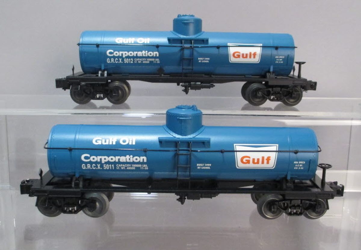 Lionel 6-26981 O Gauge Gulf Die-Cast Tank Car Set LN/Box