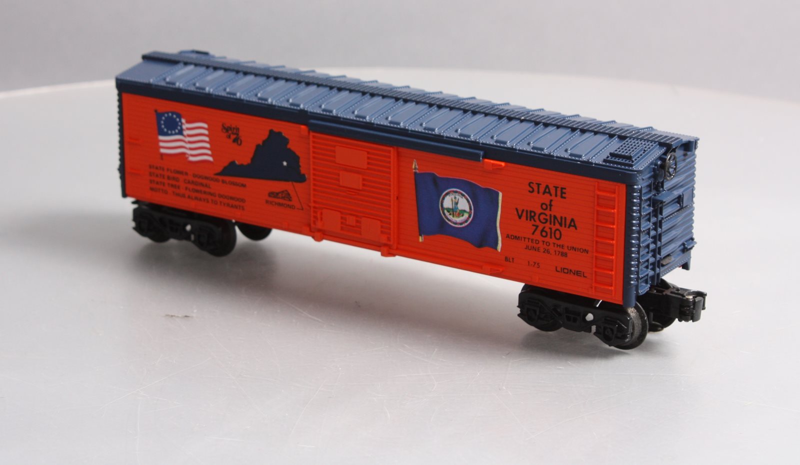 Lionel 6-7610 O Gauge State of Virginia Boxcar #7610 LN/Box