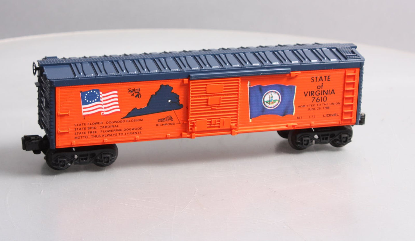 Lionel 6-7610 O Gauge State of Virginia Boxcar #7610 LN/Box