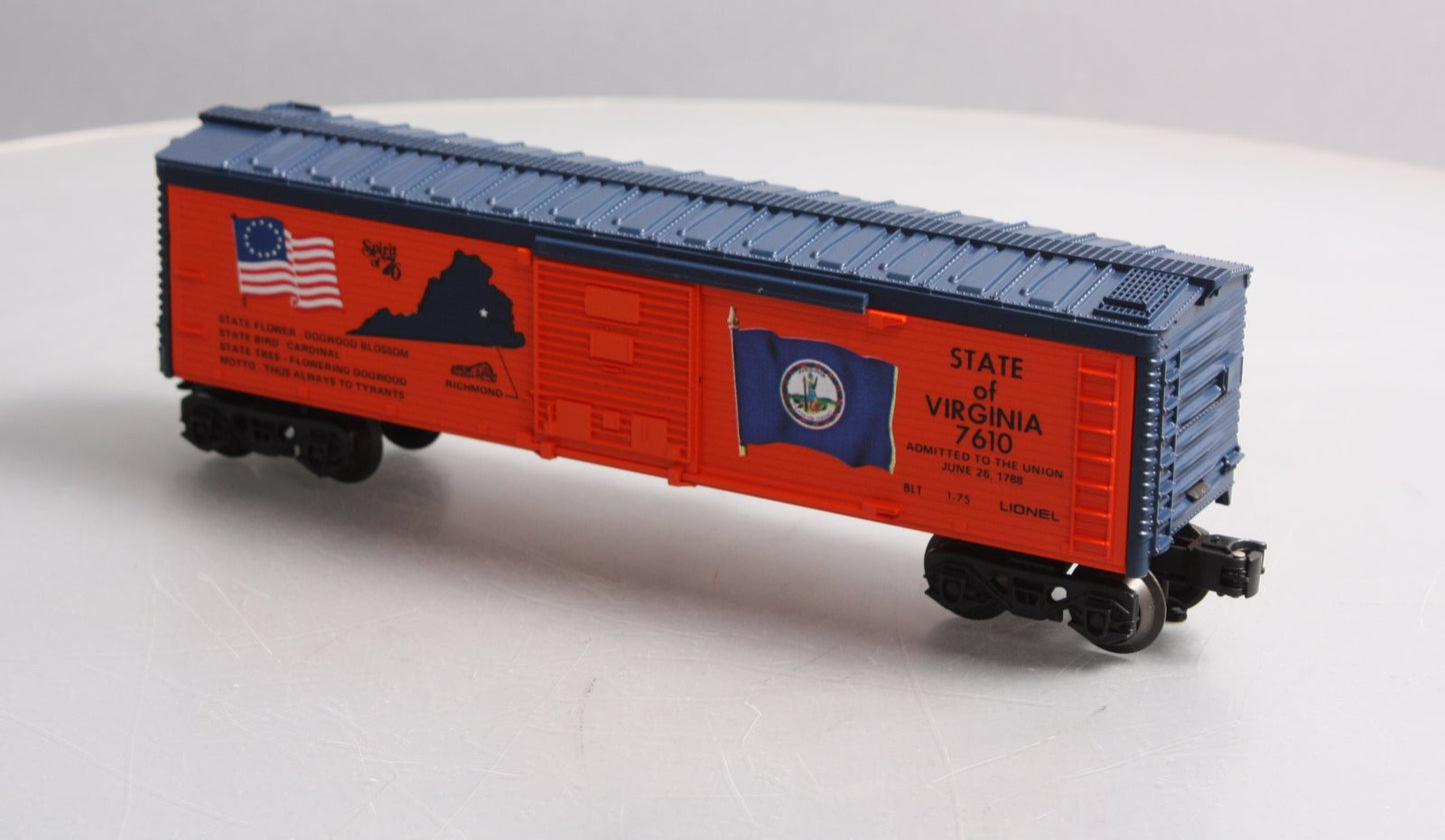 Lionel 6-7610 O Gauge State of Virginia Boxcar #7610 LN/Box