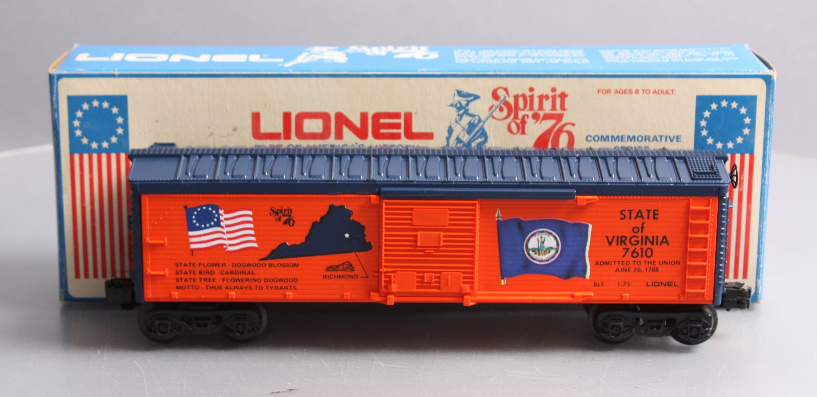 Lionel 6-7610 O Gauge State of Virginia Boxcar #7610 LN/Box