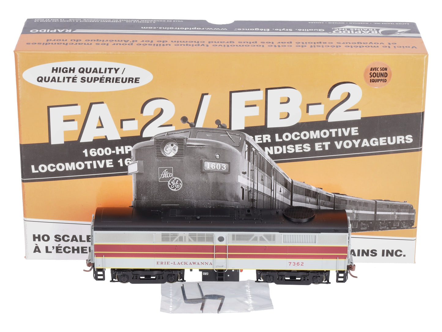Rapido Trains 22522 HO Erie Lackawanna Alco FB-2 Diesel Loco DC/DCC/Sound #7362