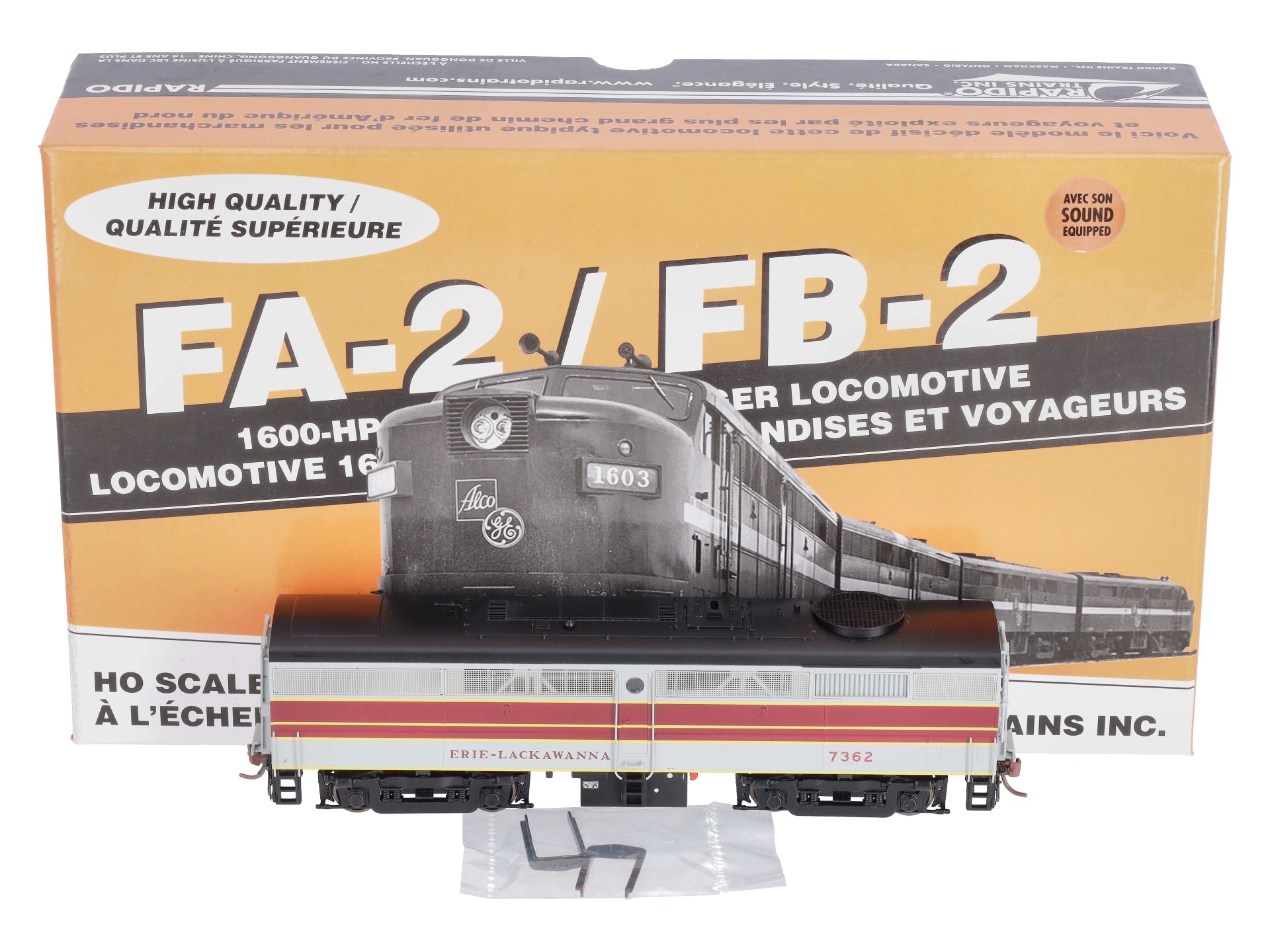Rapido Trains 22522 HO Erie Lackawanna Alco FB-2 Diesel Loco DC/DCC/Sound #7362