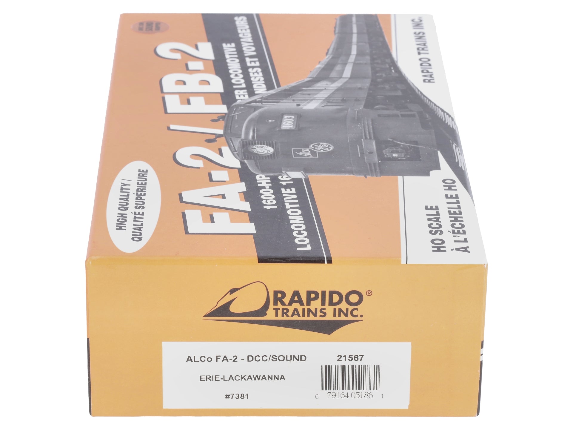 Rapido Trains 21567 HO Erie Lackawanna Alco FA-2 Diesel Loco DCC/Sound #7381
