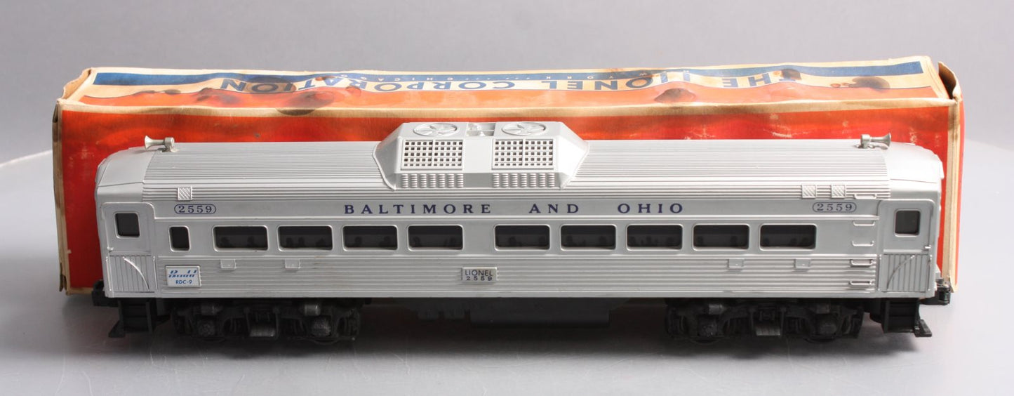 Lionel 2559 Vintage O Baltimore & Ohio RDC Non-Powered Passenger Car