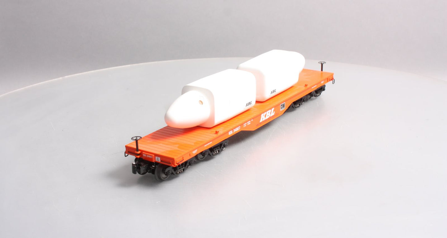 Lionel 6-22584 O KBL Wind Turbine Technologies 16-Wheel Flatcar w/ 2 Turbines LN/Box