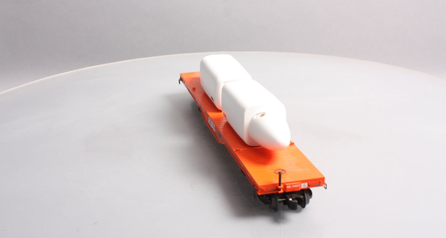 Lionel 6-22584 O KBL Wind Turbine Technologies 16-Wheel Flatcar w/ 2 Turbines LN/Box