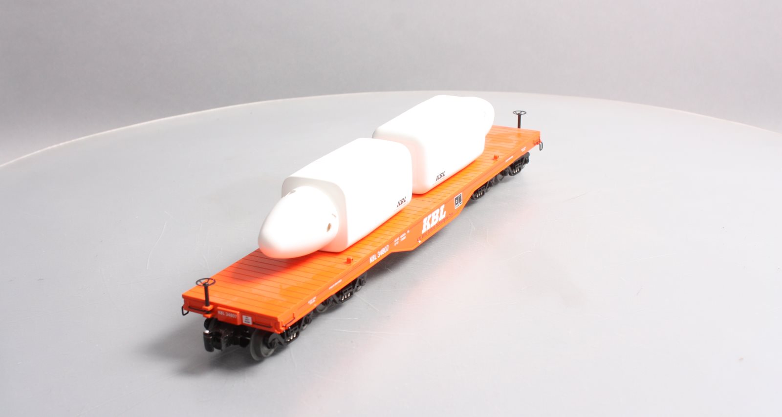 Lionel 6-22584 O KBL Wind Turbine Technologies 16-Wheel Flatcar w/ 2 Turbines LN/Box