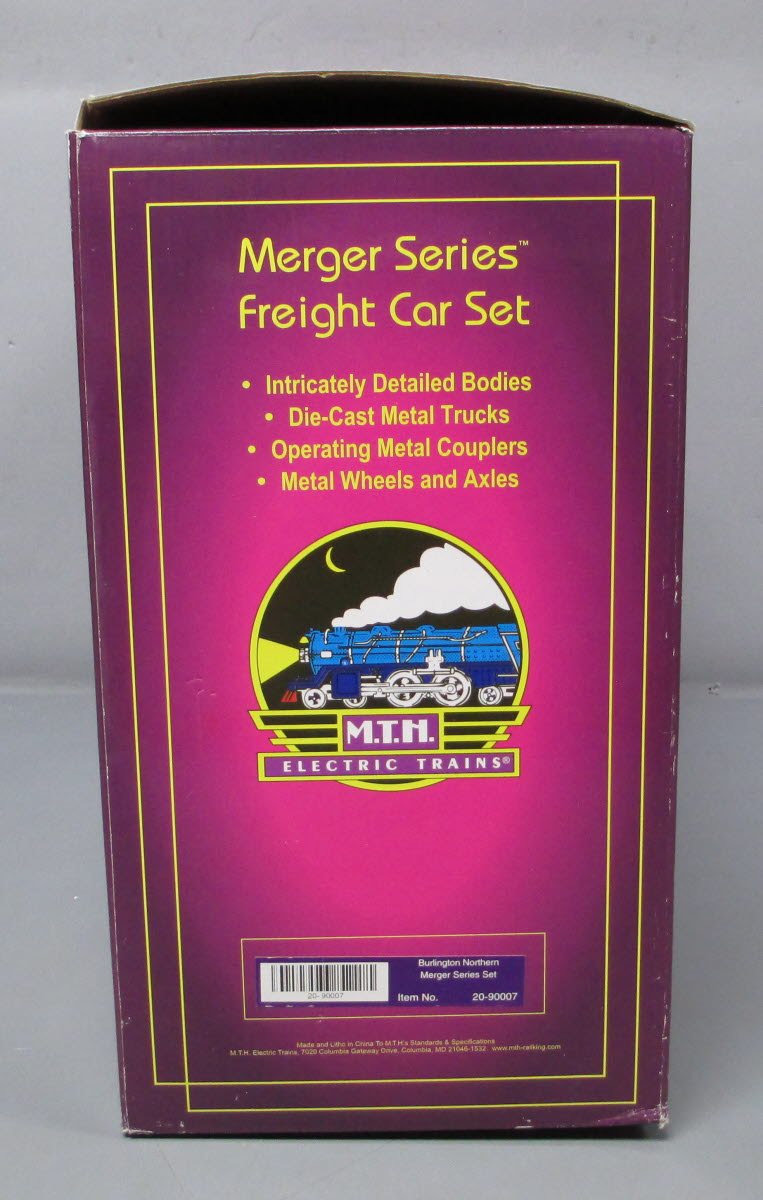 MTH 20-90007 O Burlington Northern Merger SeriesT Freight Car Set (Set of 3) MT/Box