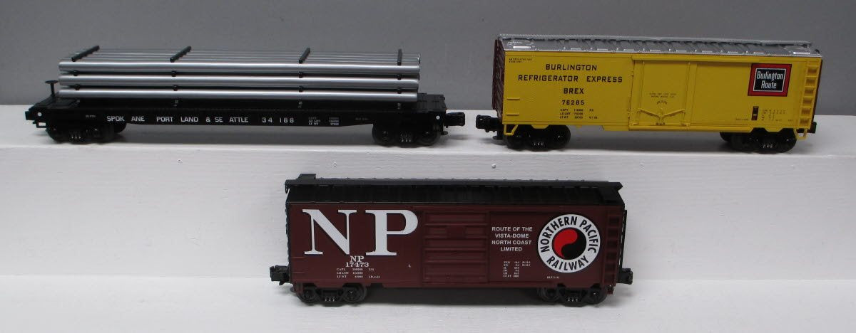 MTH 20-90007 O Burlington Northern Merger SeriesT Freight Car Set (Set of 3) MT/Box