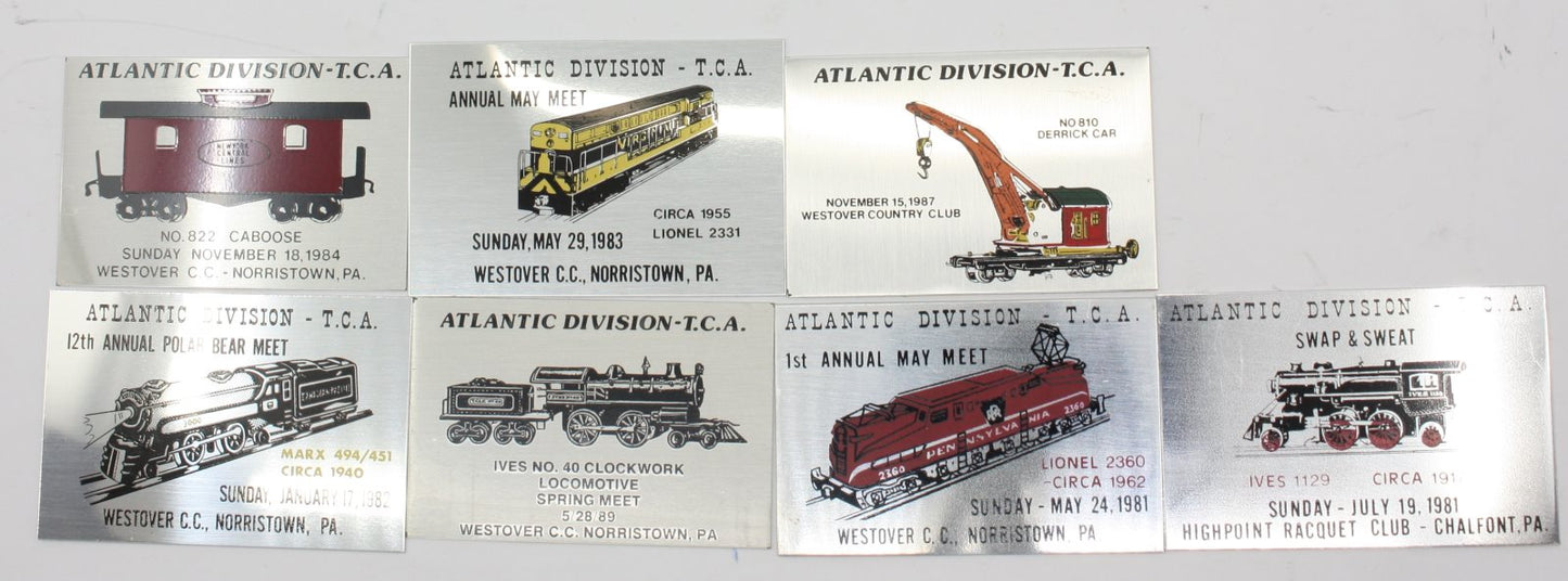 Lionel 47 Atlantic Division TCA Aluminum Train Meet Plates (Set of 47)