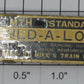 Lionel 4U-100 Brass Bild-A-Loco Collector Nameplate