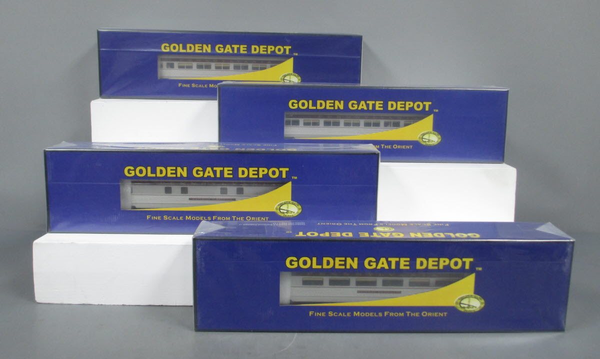 Golden Gate Depot Set 2 O PRR Congressional Aluminum Passenger 2-Rail (Set of 4) MT/Box