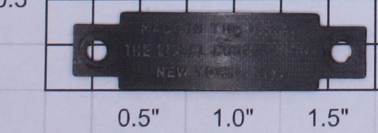 Lionel 671-158 O Gauge Steam Locomotive Collector Nameplate with Lionel Printing