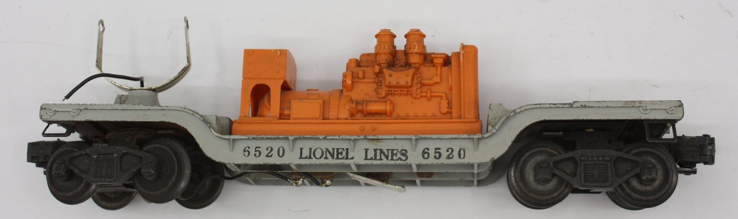 Lionel 6520-02 Car Frame w/ Trucks, Generator, Light Bracket, Broken Brake Stand