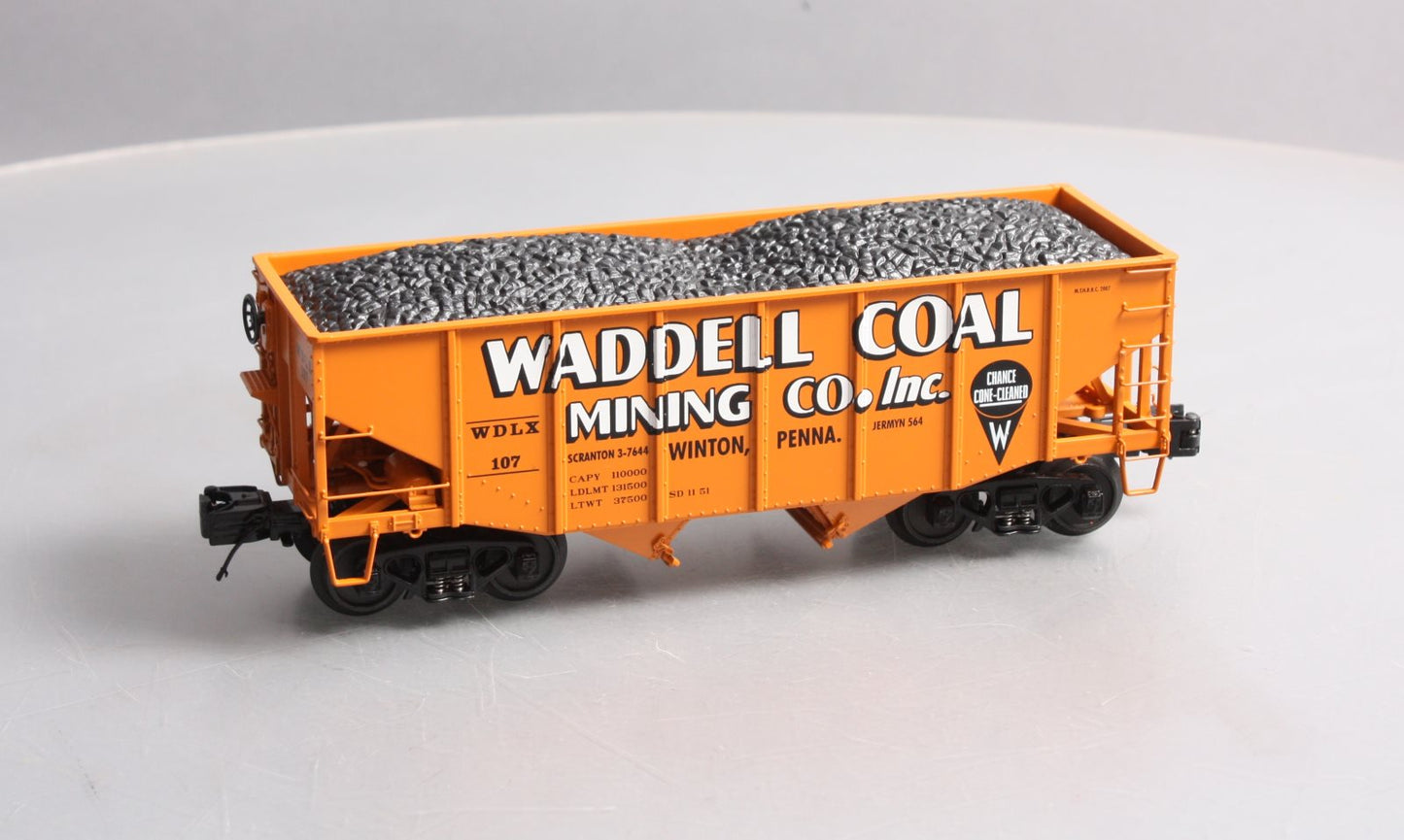 MTH 20-97200 O Waddell Coal MTHRRC 2007 Fish Belly Hopper Car w/Load #107 LN/Box