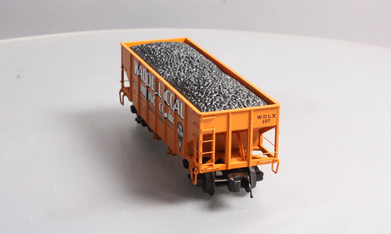 MTH 20-97200 O Waddell Coal MTHRRC 2007 Fish Belly Hopper Car w/Load #107 LN/Box