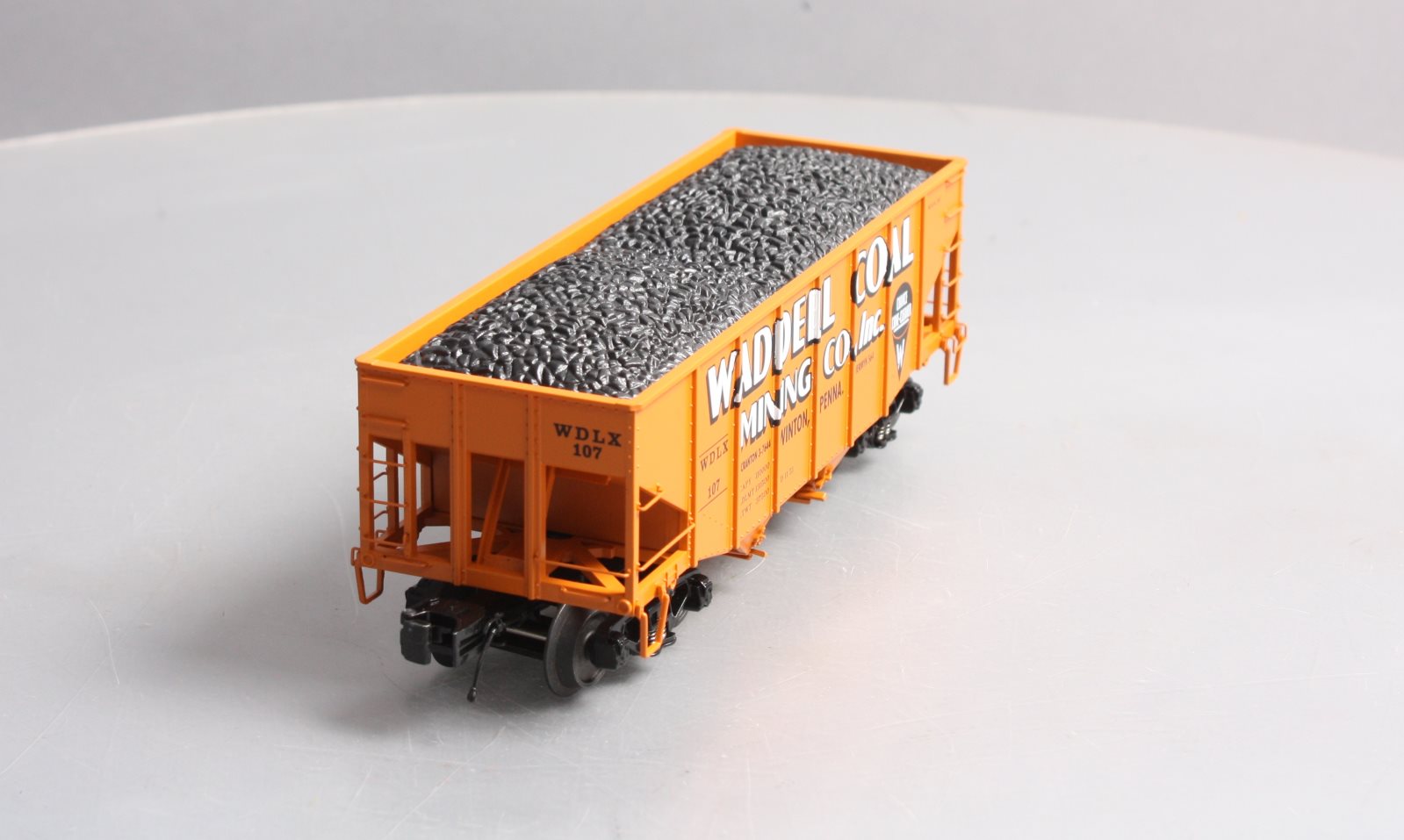 MTH 20-97200 O Waddell Coal MTHRRC 2007 Fish Belly Hopper Car w/Load #107 LN/Box