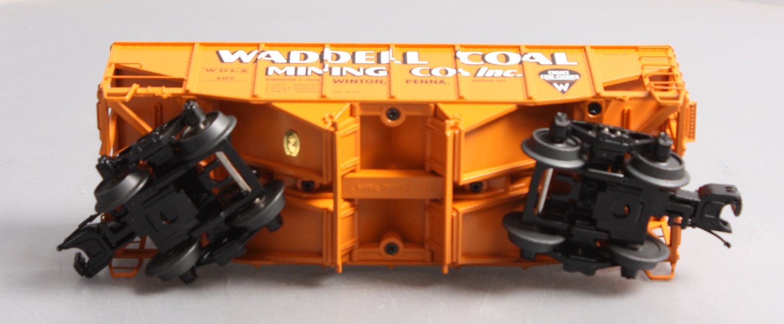MTH 20-97200 O Waddell Coal MTHRRC 2007 Fish Belly Hopper Car w/Load #107 LN/Box