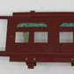 Lionel 418-205 Maroon Interior Wall With Seats, No Door