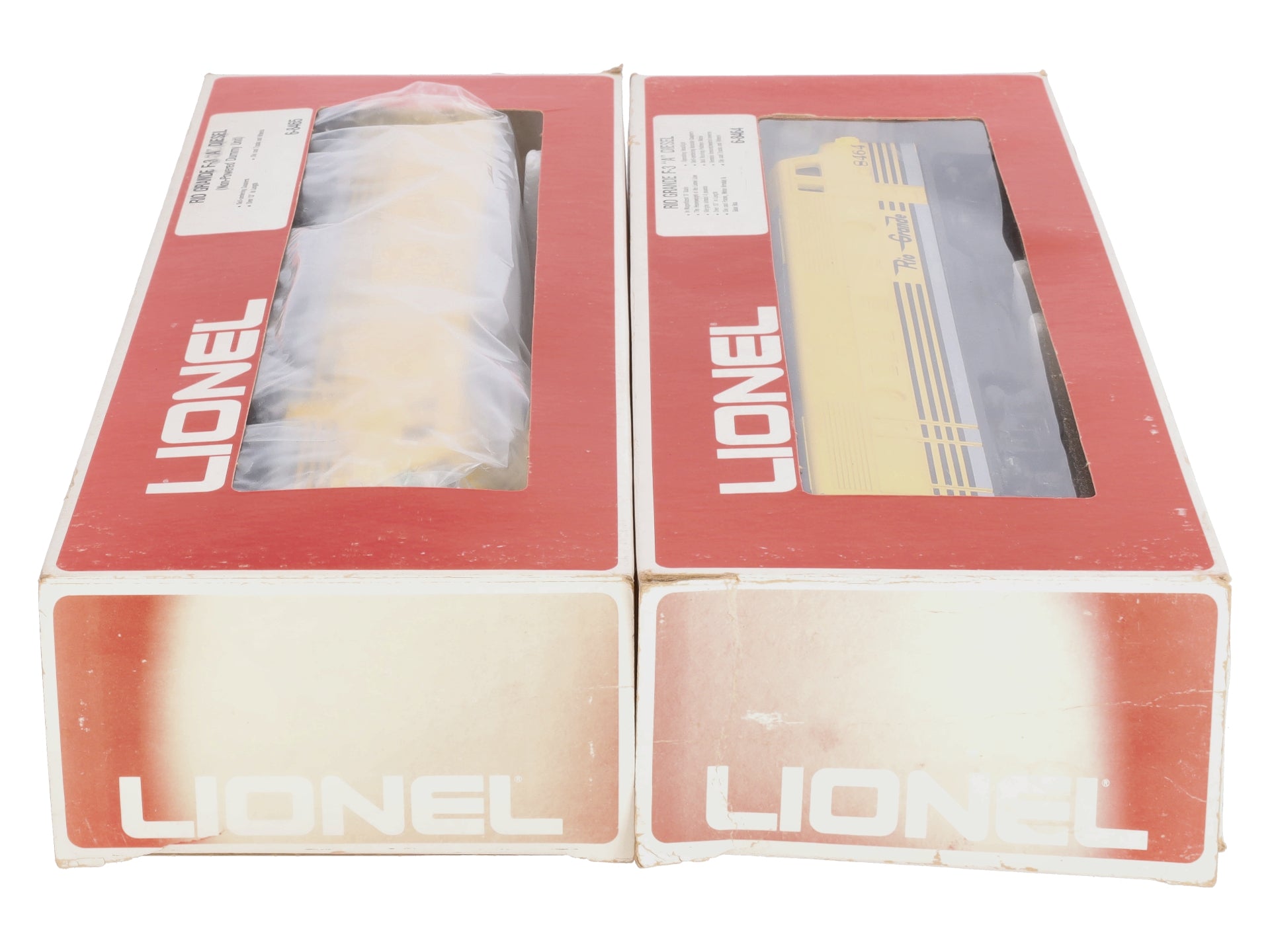 Lionel 6-8464 & 6-8465 O Gauge Rio Grande F3 AA Powered Diesel Locomotive Set EX/Box