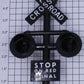 Lionel 262-10 Black Railroad Crossing Post Housing with Stop Sign