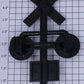 Lionel 262-10 Black Railroad Crossing Post Housing with Stop Sign