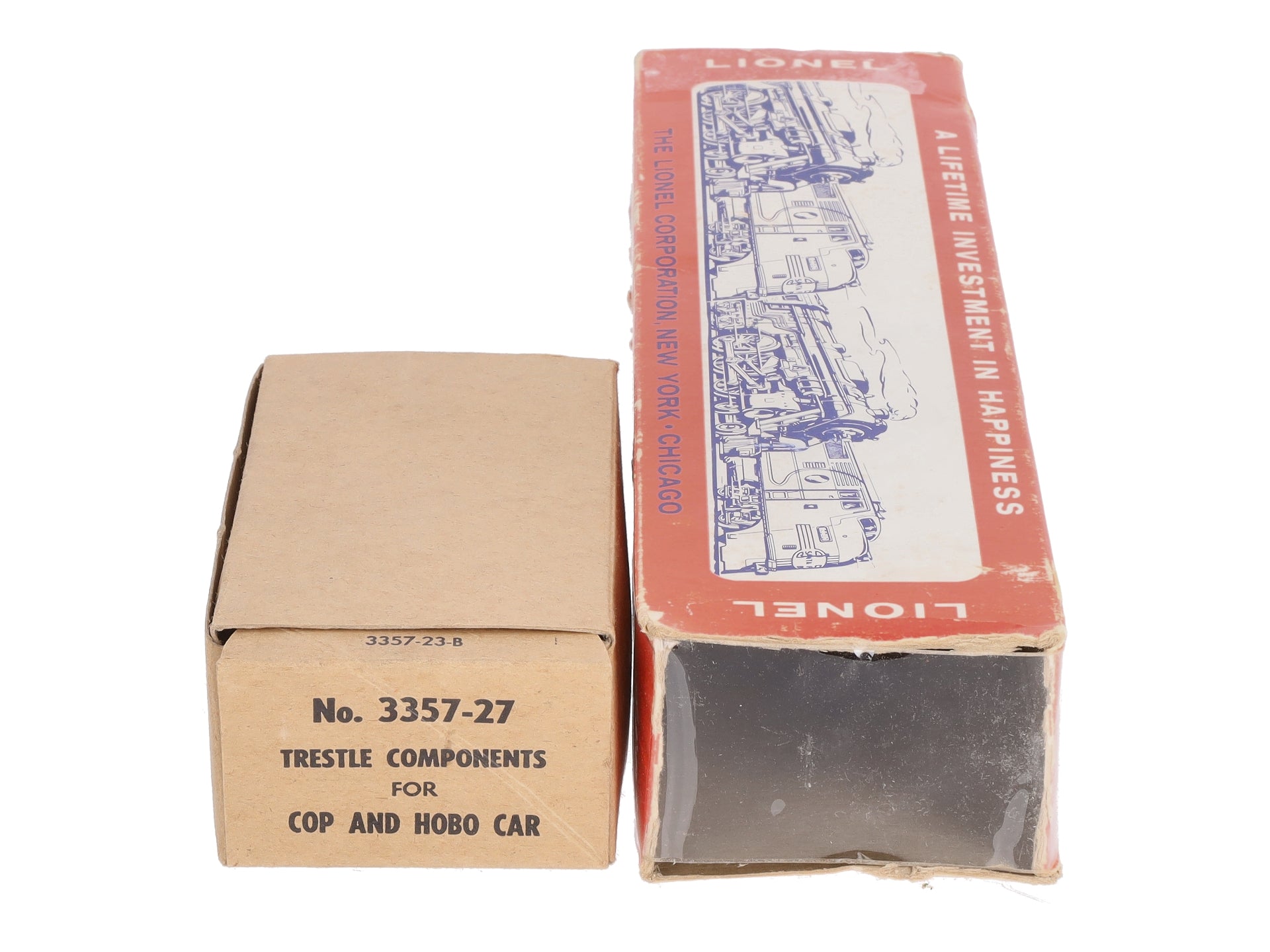 Lionel 3357-27 Vintage O Trestle Components for Cop and Hobo Car