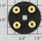 Lionel CON-3 Black Contact Fiber Plate with Brass Sockets - No Screws