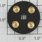 Lionel CON-3 Black Contact Fiber Plate with Brass Sockets - No Screws