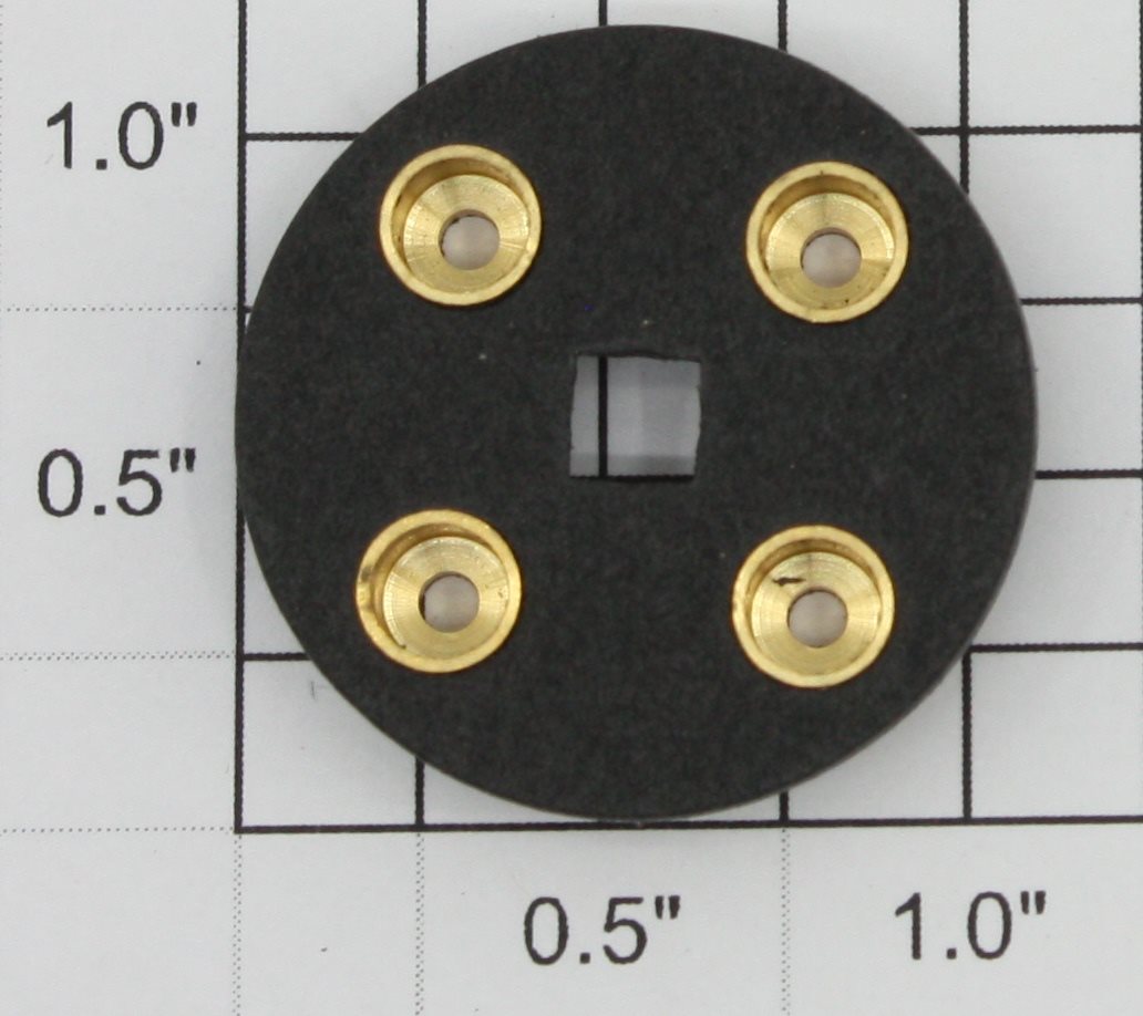 Lionel CON-3 Black Contact Fiber Plate with Brass Sockets - No Screws