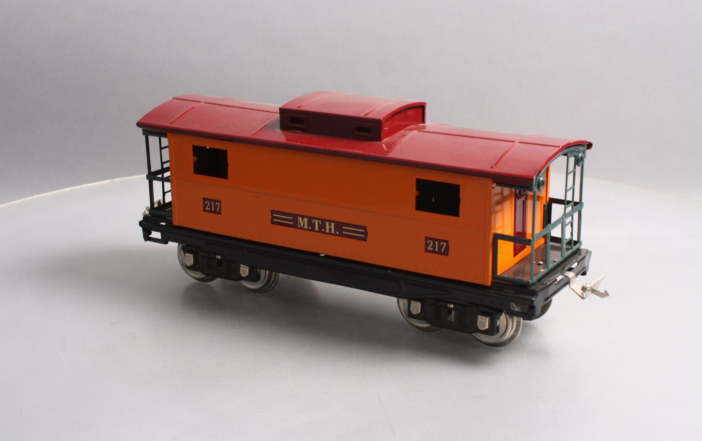 MTH 10-2043 Std. Gauge MTH Lines Orange & Maroon w/Brass 200 Series Caboose