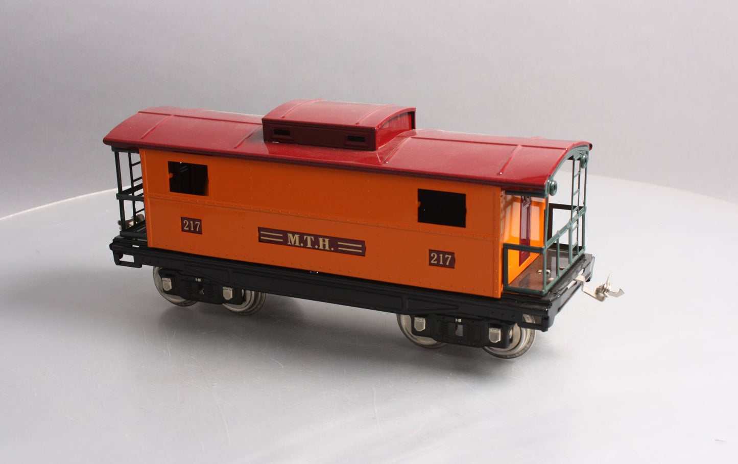 MTH 10-2043 Std. Gauge MTH Lines Orange & Maroon w/Brass 200 Series Caboose