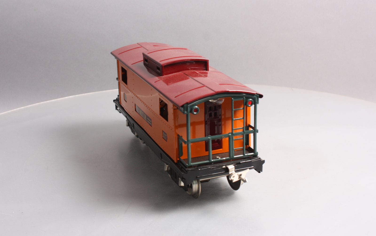 MTH 10-2043 Std. Gauge MTH Lines Orange & Maroon w/Brass 200 Series Caboose