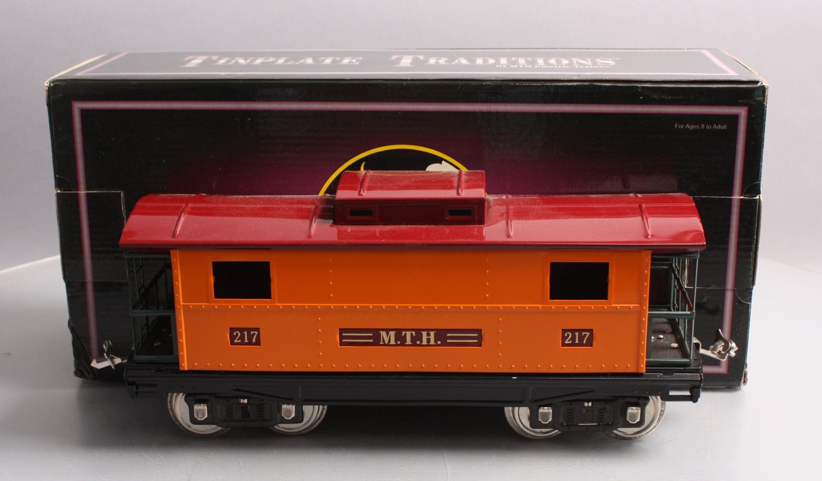 MTH 10-2043 Std. Gauge MTH Lines Orange & Maroon w/Brass 200 Series Caboose