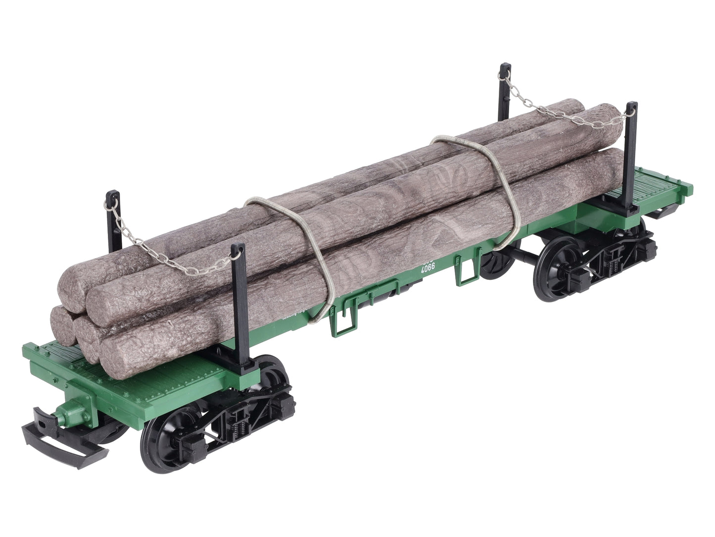 LGB 4066 G Scale Green Flatcar with Log Load & Stakes LN/Box