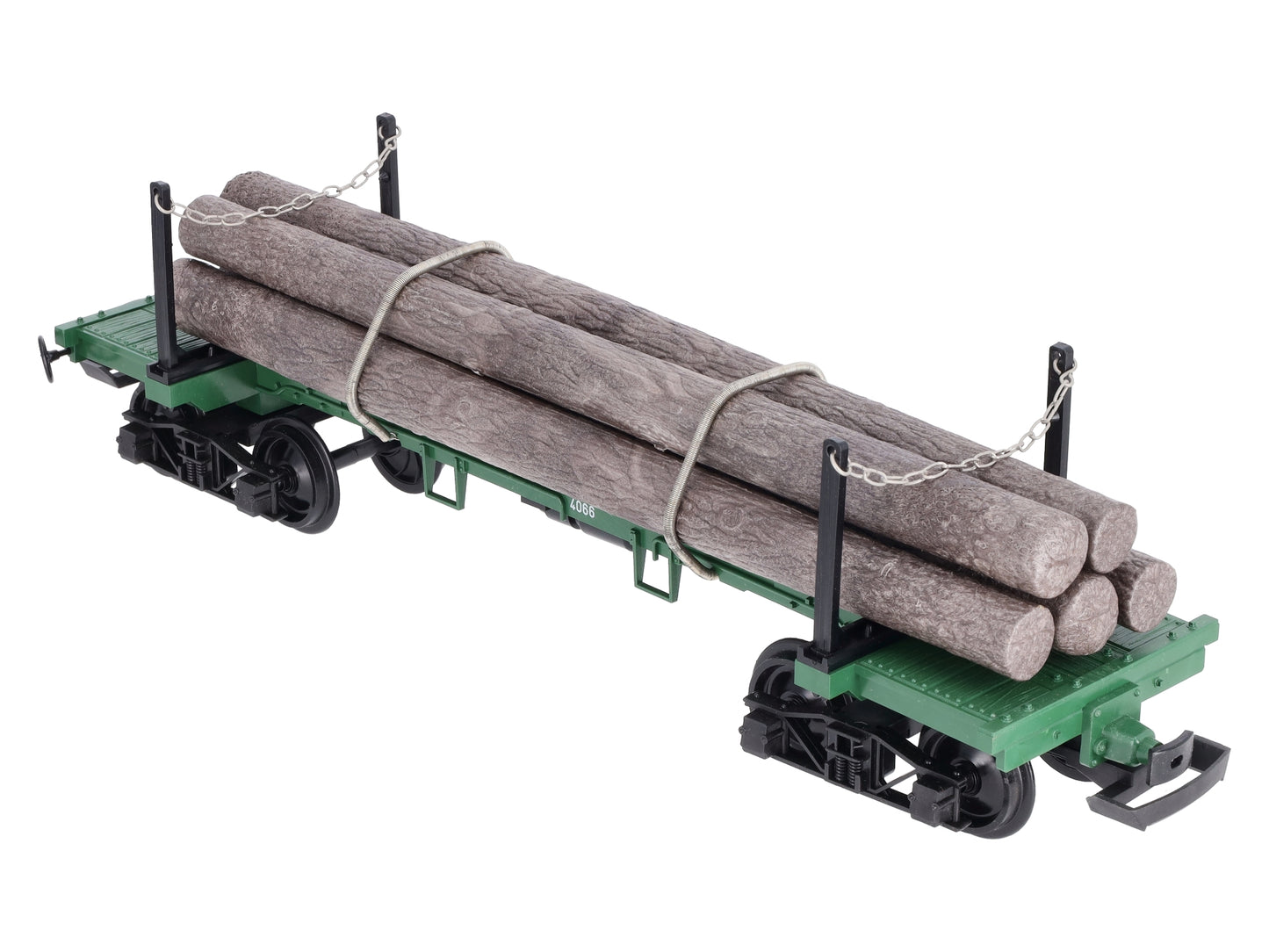 LGB 4066 G Scale Green Flatcar with Log Load & Stakes LN/Box