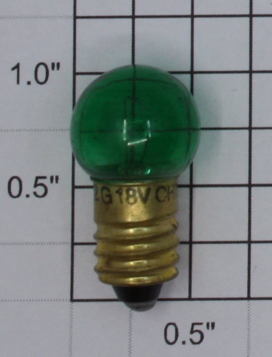 Lionel 432G 18 Volt Screw Base Transparent Green Large Globe Light Bulb