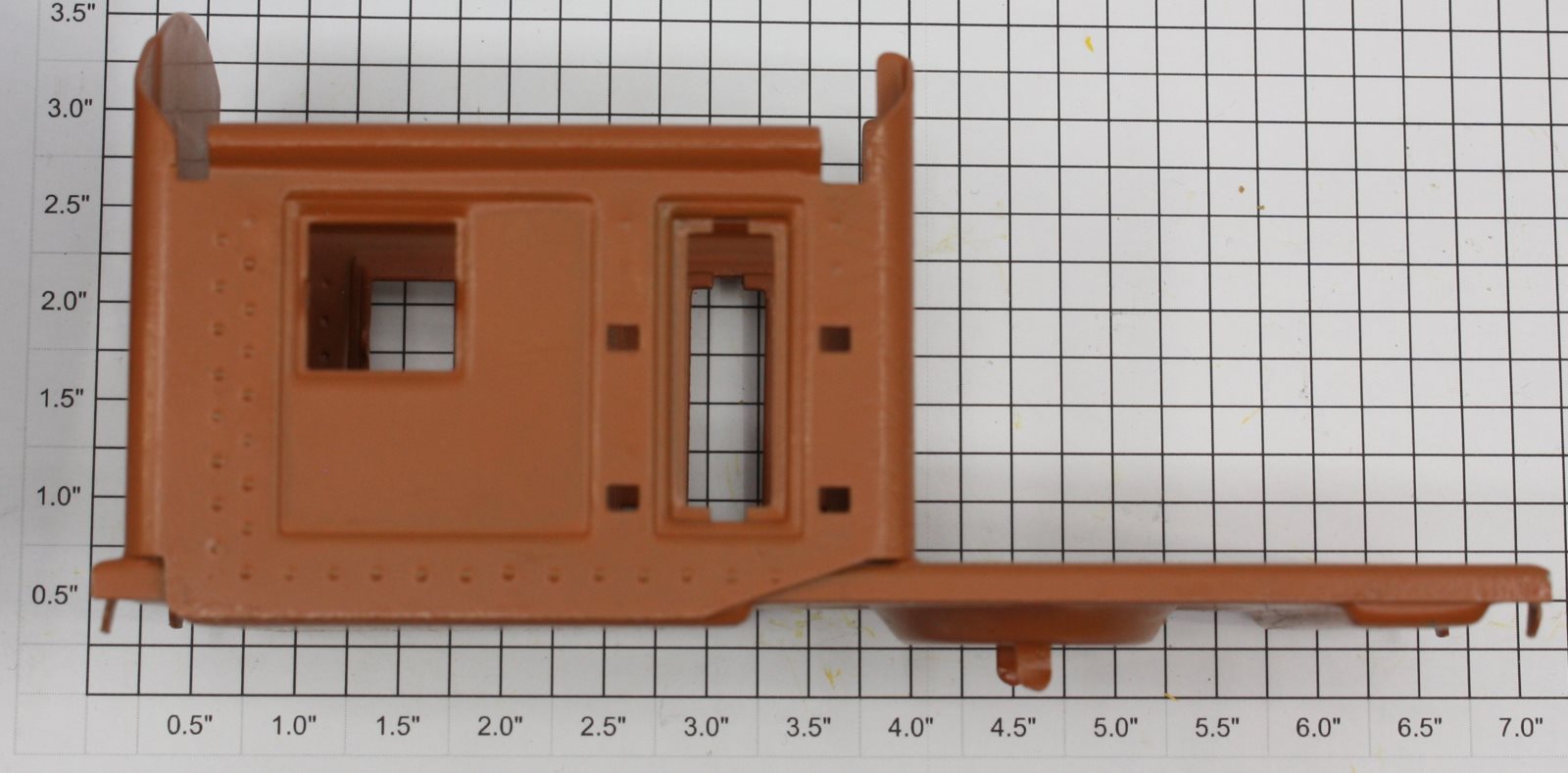 Lionel 810-01 Terracotta Body, No Base Plate of Derrick Crane Car-Incomplete