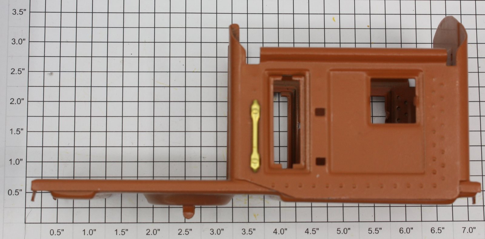 Lionel 810-01 Terracotta Body, No Base Plate of Derrick Crane Car-Incomplete