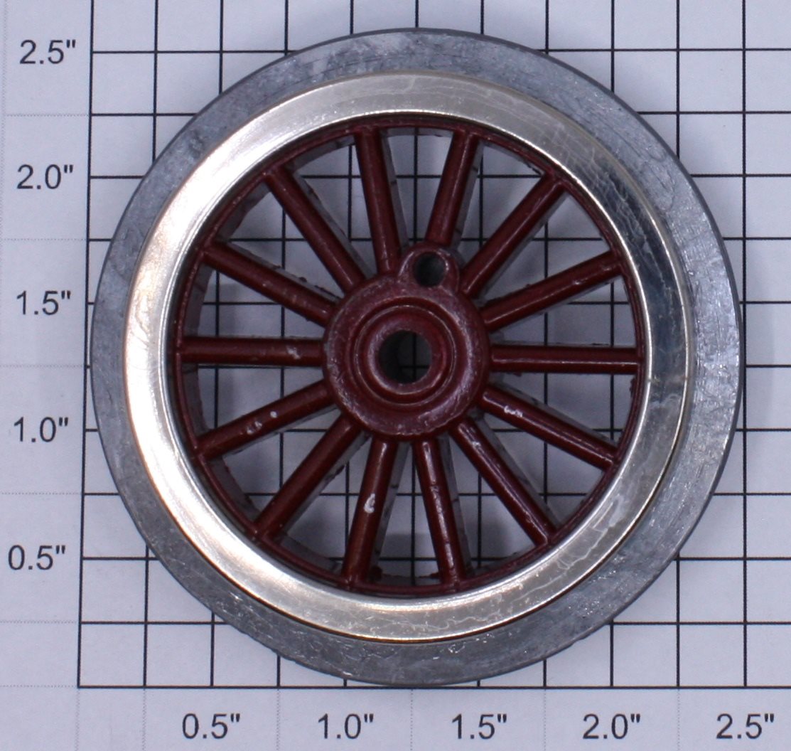 Lionel 5L-41 Dark Red Spoked 2-1/2" Std. Gauge Loco Gear Wheel