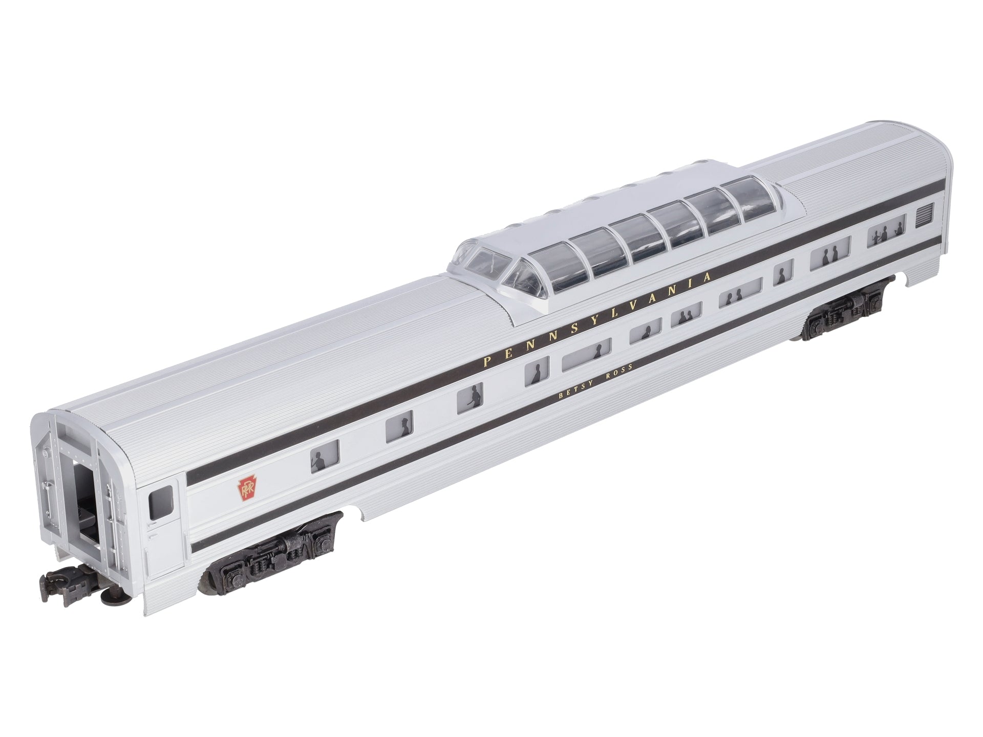 Williams O Gauge Pennsylvania 'Betsy Ross' 80ft Vista Dome Passenger Car LN/Box
