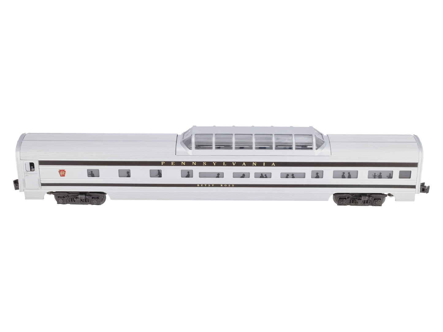 Williams O Gauge Pennsylvania 'Betsy Ross' 80ft Vista Dome Passenger Car LN/Box