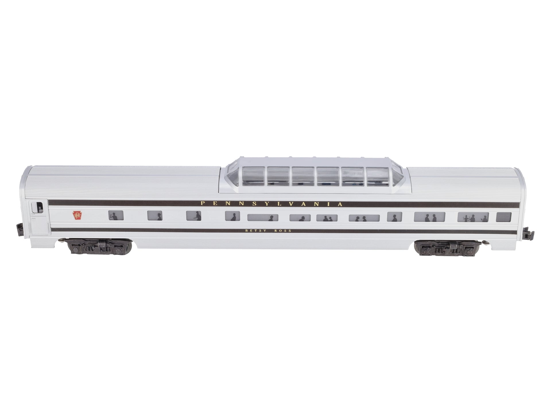 Williams O Gauge Pennsylvania 'Betsy Ross' 80ft Vista Dome Passenger Car LN/Box