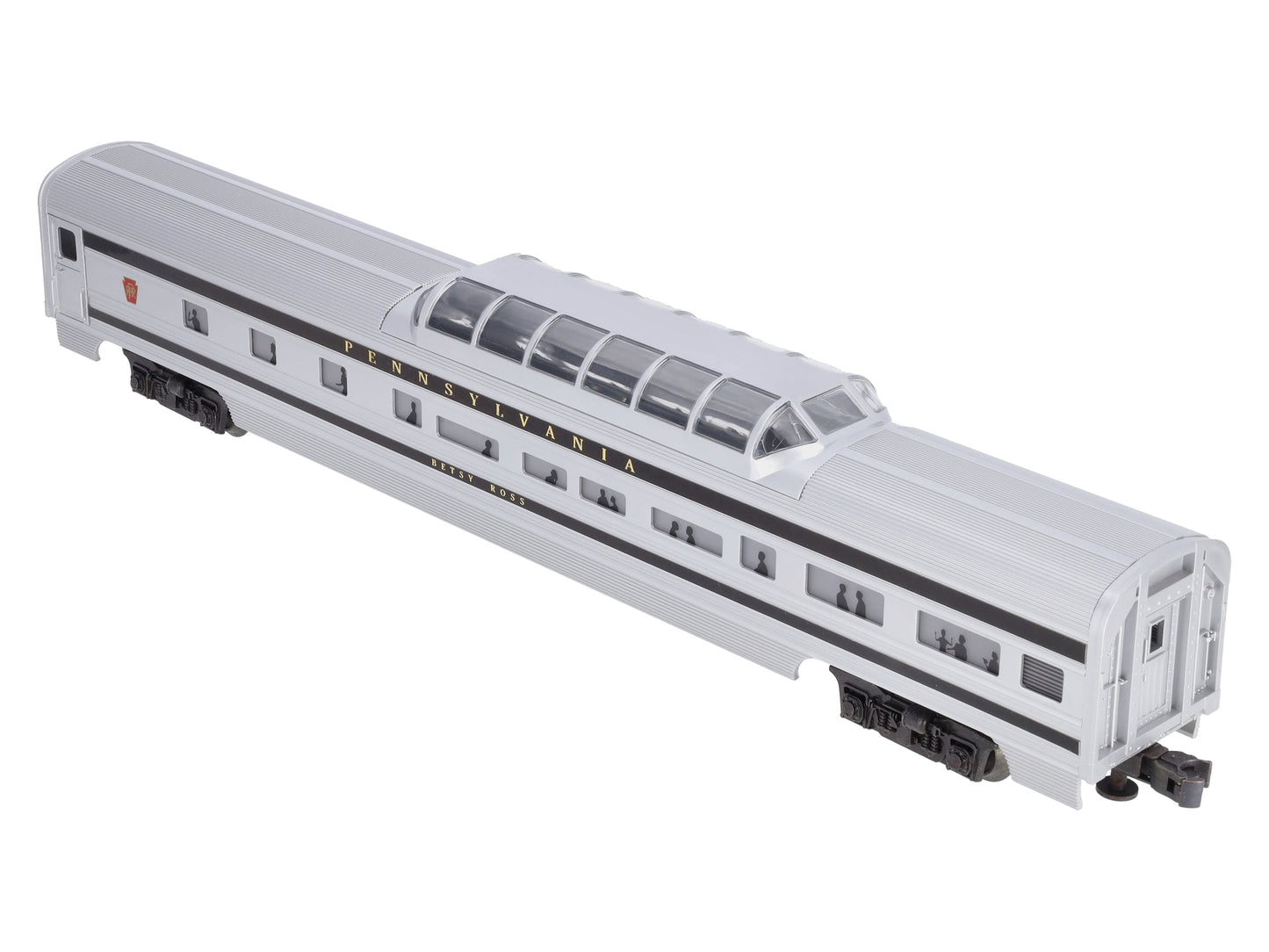 Williams O Gauge Pennsylvania 'Betsy Ross' 80ft Vista Dome Passenger Car LN/Box