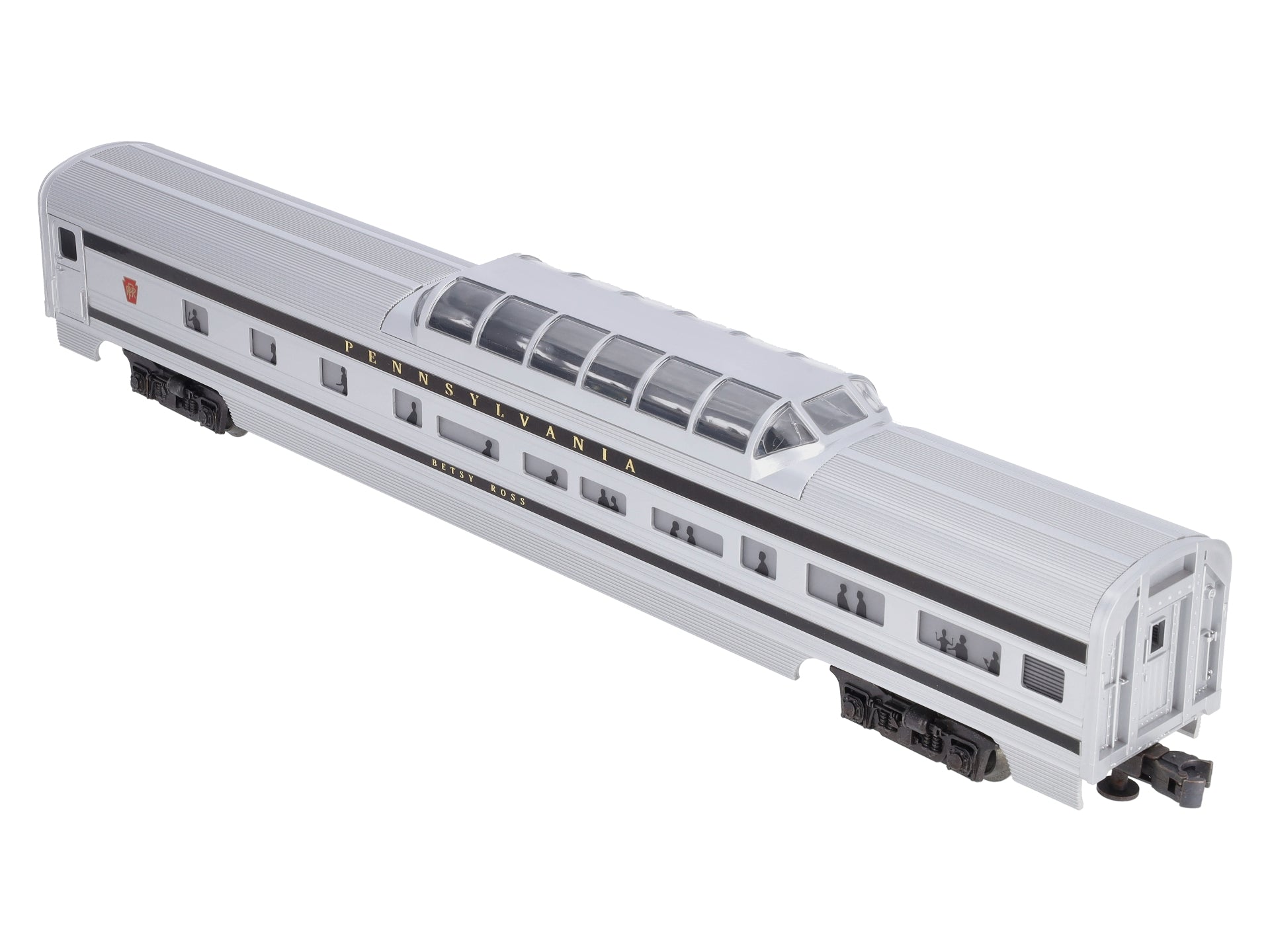 Williams O Gauge Pennsylvania 'Betsy Ross' 80ft Vista Dome Passenger Car LN/Box